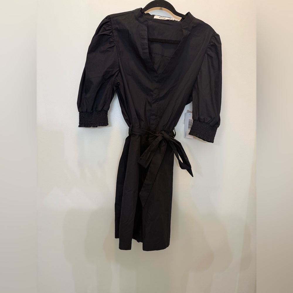 NWT Just Fab Puffy Sleeves Romper in Black - Size L